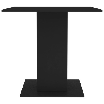 Masă de bucătărie, negru, 80x80x75 cm, lemn prelucrat - Img 4