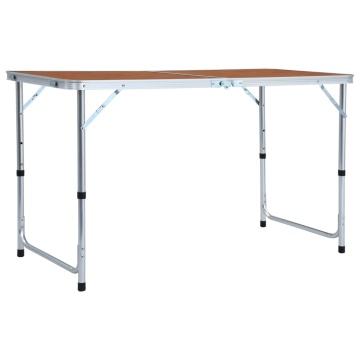 Masă de camping pliabilă, 120 x 60 cm, aluminiu - Img 1