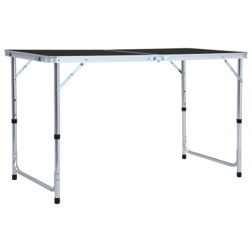 Masă de camping pliabilă, gri, 120 x 60 cm, aluminiu - Img 1