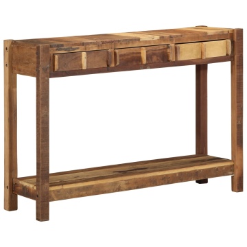 Masă de Consolă 107x33x76 cm Lemn Masiv Recuperat - Img 2
