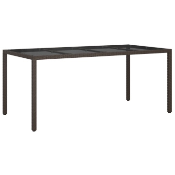 Masă de Dining pentru Grădină Maro 190x90x75 cm Poliratan - Img 2