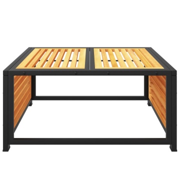 Masă de grădină, 68x68x30 cm, lemn masiv de acacia - Img 8