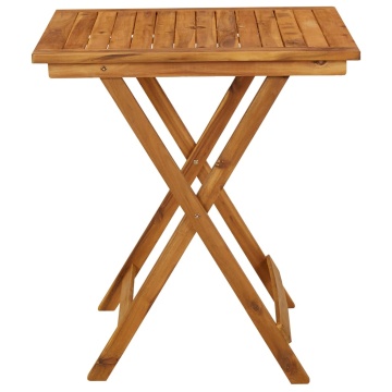 Masă de grădină pliabilă, 70 x 70 x 75 cm, lemn masiv de acacia - Img 3