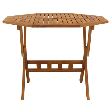 Masă de grădină pliabilă, 90x75 cm, lemn masiv de acacia - Img 3