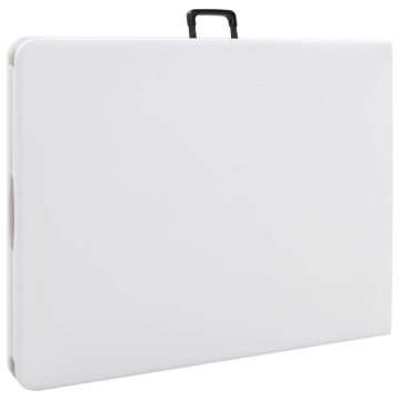 Masă de grădină pliabilă, alb, 180x72x72 cm, HDPE - Img 4