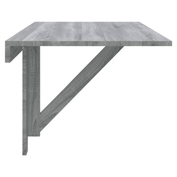 Masă de perete pliantă gri sonoma 100x60x56 cm lemn compozit - Img 4