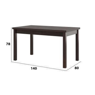 Masa extensibila 140-180x80 cm mb-21 modena1, wenge, lemn masiv de fag si pal - Img 2