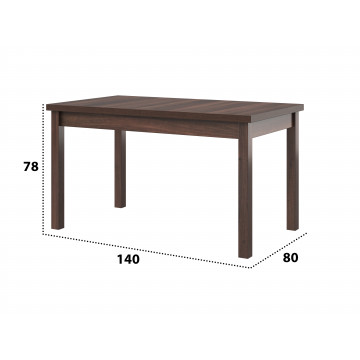 Masa extensibila 140x180 cm mb-21 modena1, nuc, lemn masiv de fag si pal - Img 8