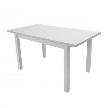 Masa extensibila mb-13 max5 120x150 cm, alb, lemn masiv de fag si pal - Img 4