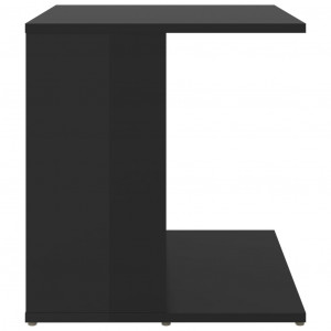 Masă laterală, negru extralucios, 45x45x48 cm, PAL - Img 7