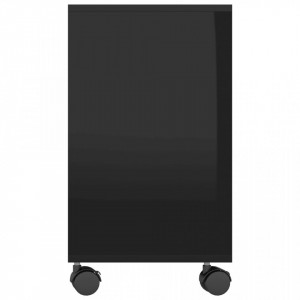 Masă laterală, negru extralucios, 70 x 35 x 55 cm, PAL - Img 8