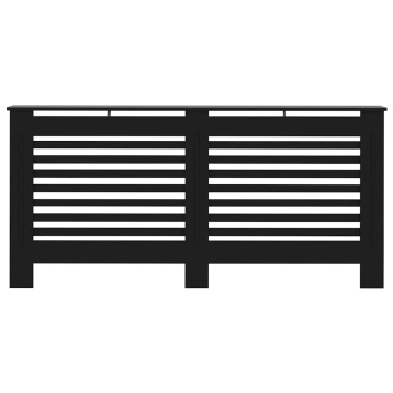 Mască de calorifer, negru, 172 x 19 x 81,5 cm, MDF - Img 4