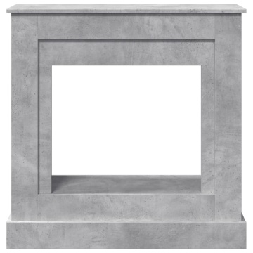 Mască de șemineu, gri beton, 90x30x90 cm, lemn prelucrat - Img 4