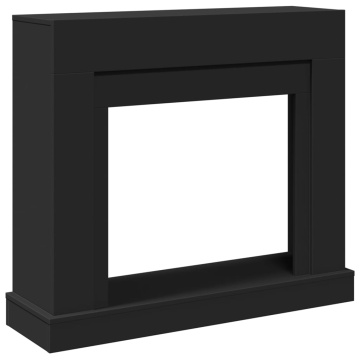Mască de șemineu, negru, 100x30x87,5 cm, lemn prelucrat - Img 2