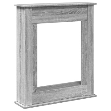 Mască de șemineu, sonoma gri, 75x20x87,5 cm, lemn prelucrat - Img 2