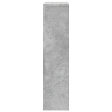 Mască pentru calorifer, gri beton, 104x20x82 cm, lemn prelucrat - Img 4