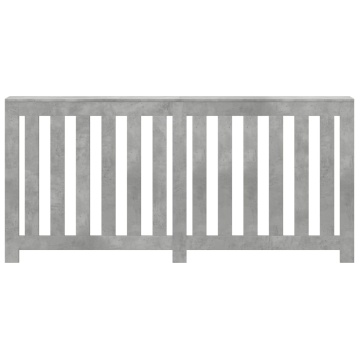 Mască pentru calorifer, gri beton, 175x20x82 cm, lemn prelucrat - Img 3