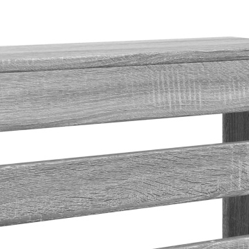 Mască pentru calorifer, gri sonoma, 78x20x82 cm, lemn prelucrat - Img 5