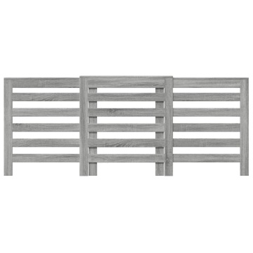 Mască pentru calorifer sonoma gri 205x21,5x83,5 cm lemn - Img 3