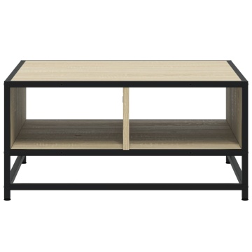 Măsuță cafea stejar sonoma 60,5x60,5x30 cm lemn prelucrat/metal - Img 8