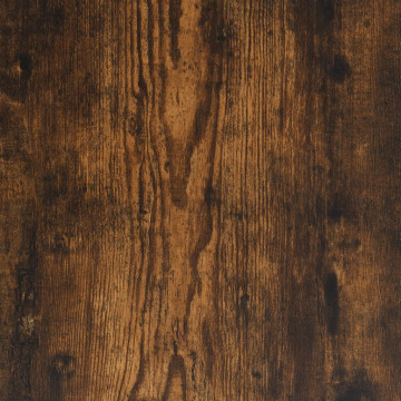 Măsuță consolă cu raft stejar afumat 105x30x75cm lemn prelucrat - Img 7