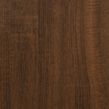 Măsuță consolă cu raft stejar maro 100x29x75 cm lemn prelucrat - Img 5