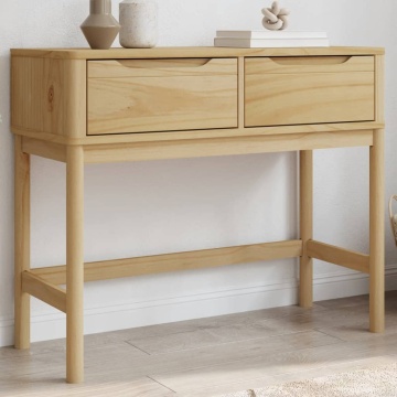 Măsuță consolă FLORO maro ceară 89,5x36,5x73 cm lemn masiv pin - Img 1