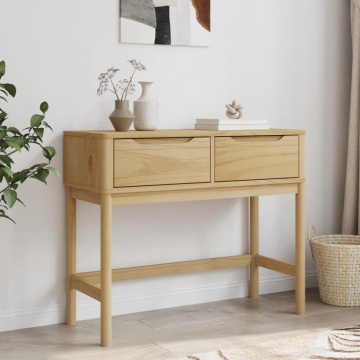 Măsuță consolă FLORO maro ceară 89,5x36,5x73 cm lemn masiv pin - Img 3