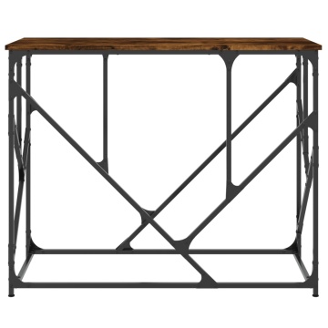 Măsuță consolă, stejar fumuriu, 100x40x80 cm, lemn prelucrat - Img 4
