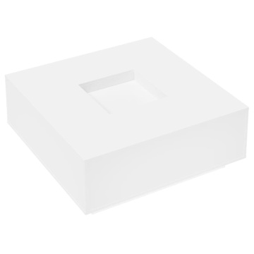 Măsuță de cafea alb 100x100x40 cm lemn prelucrat - Img 4