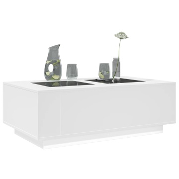Măsuță de cafea cu LED infinity, alb, 116x69x40 cm - Img 8