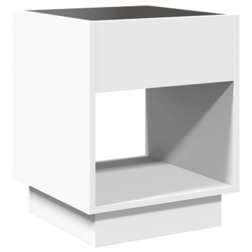 Măsuță de cafea cu LED infinity, alb, 40x40x50 cm - Img 7