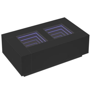 Măsuță de cafea cu LED infinity, negru, 116x69x40 cm - Img 3