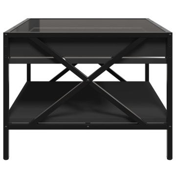 Măsuță de cafea cu LED infinity, negru, 50x50x38 cm - Img 6