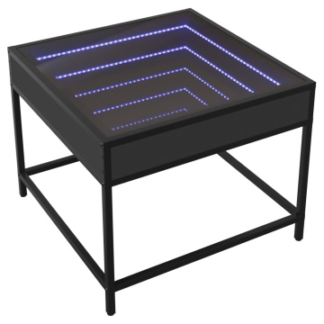 Măsuță de cafea cu LED infinity, negru, 50x50x41 cm - Img 3