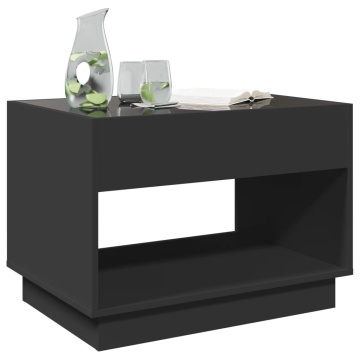 Măsuță de cafea cu LED infinity, negru, 70x50x50 cm - Img 4