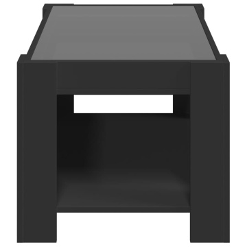Măsuță de cafea cu LED, negru, 93x53x45 cm, lemn prelucrat - Img 6