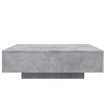 Măsuță de cafea cu lumini LED, gri beton, 100x100x31 cm - Img 6