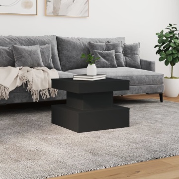 Măsuță de cafea cu lumini LED, negru, 50x50x40 cm - Img 4