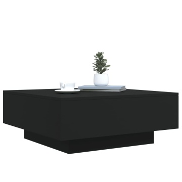 Măsuță de cafea cu lumini LED, negru, 80x80x31 cm - Img 5