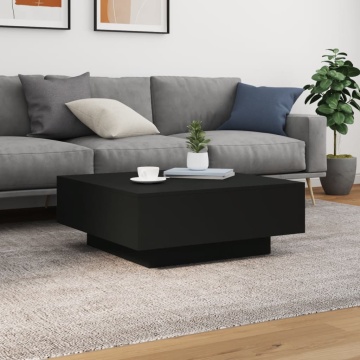 Măsuță de cafea cu lumini LED, negru, 80x80x31 cm - Img 8