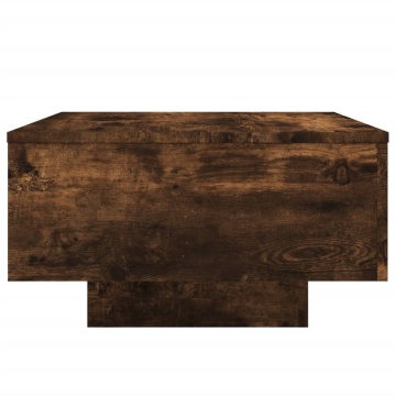 Măsuță de cafea cu lumini LED, stejar fumuriu, 55x55x31 cm - Img 7