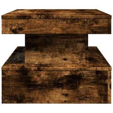 Măsuță de cafea cu lumini LED, stejar sonoma, 90x50x40 cm - Img 7