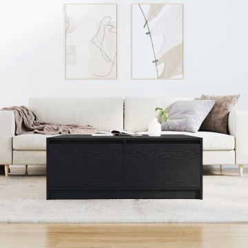 Masuta de cafea cu sertare Stejar negru 100x100x40 cm - Img 3