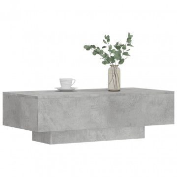 Măsuță de cafea, gri beton, 100x49,5x31 cm, lemn prelucrat - Img 3