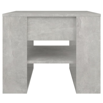 Măsuță de cafea, gri beton, 55,5x55x45 cm, lemn prelucrat - Img 3