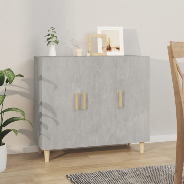 Măsuță de cafea, gri beton, 90x34x80 cm, lemn prelucrat - Img 1
