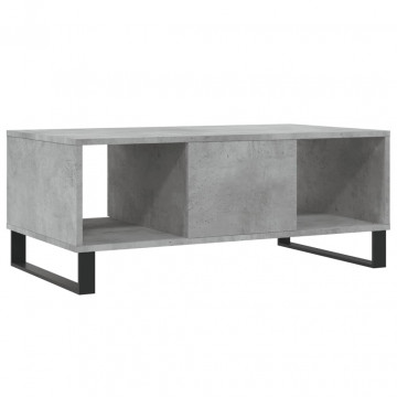 Măsuță de cafea, gri beton, 90x50x36,5 cm, lemn compozit - Img 7