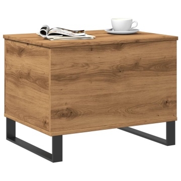 Măsuță de cafea stejar artizanal, 60x44,5x45 cm, lemn prelucrat - Img 3