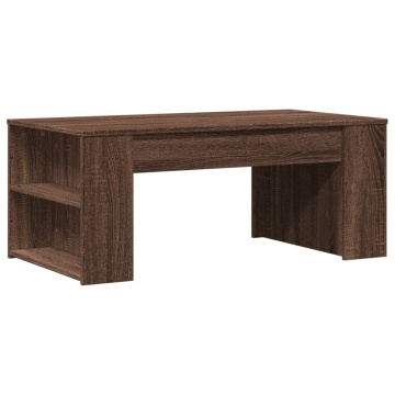 Măsuță de cafea, stejar maro, 102x55x42 cm, lemn prelucrat - Img 2